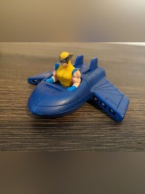 Wolverine Action Figure in Blue Jet Vehicle Toy